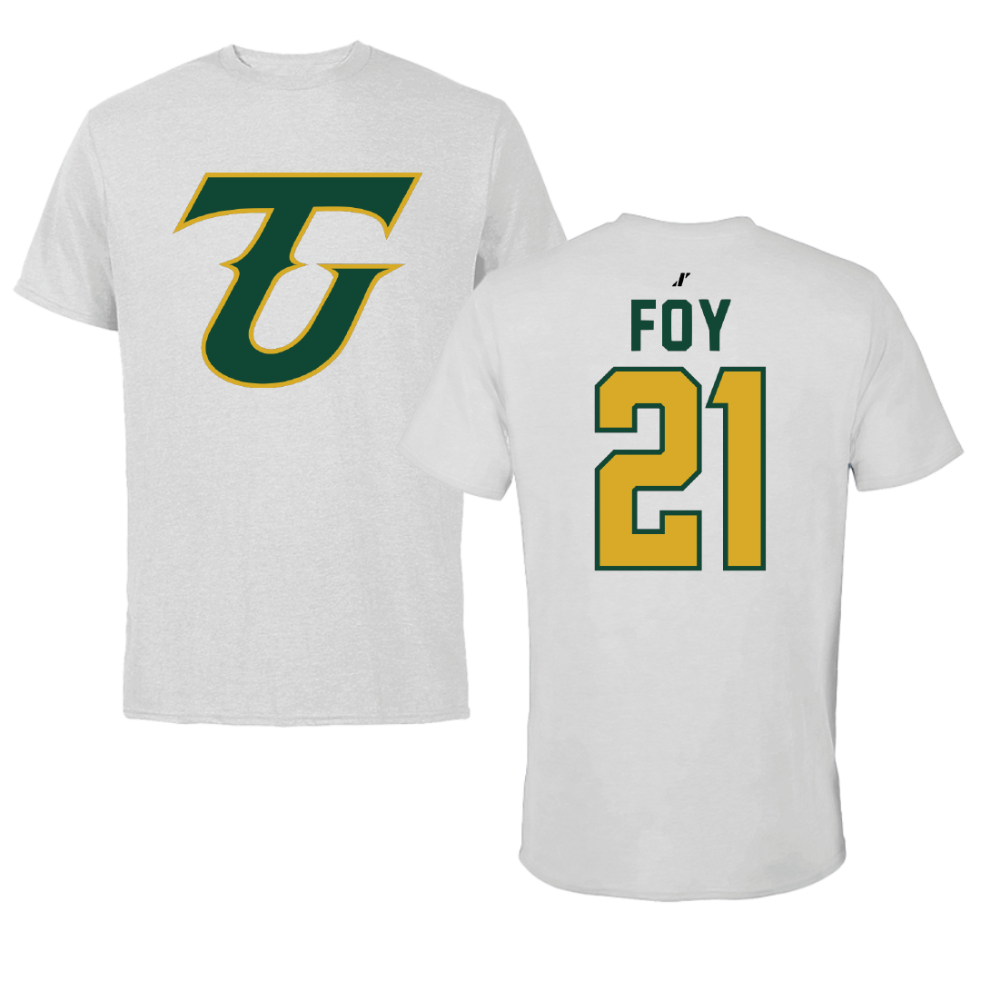 Tiffin University Baseball Light Gray Performance Tee - #21 Cameron Foy