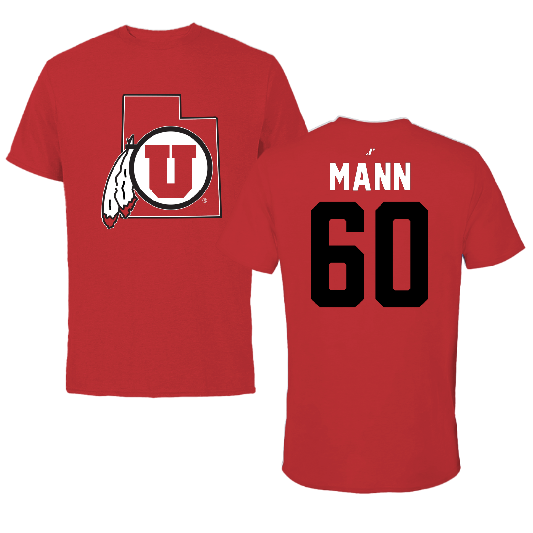 University of Utah Football Red State Performance Tee - #60 Shintaro Mann