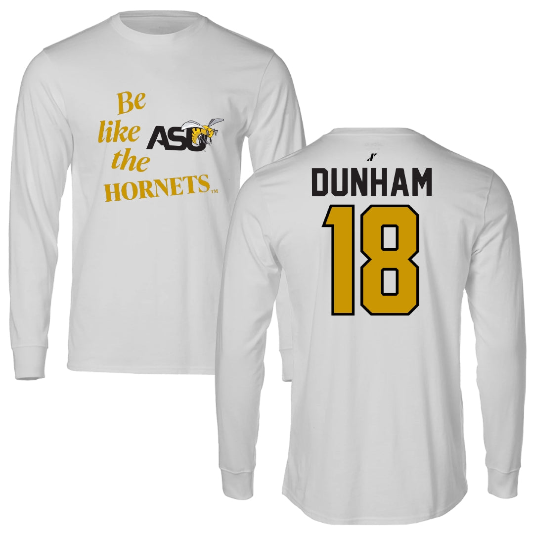Alabama State University Soccer Light Gray Be Like Us Performance Long Sleeve - #18 Morgan Dunham