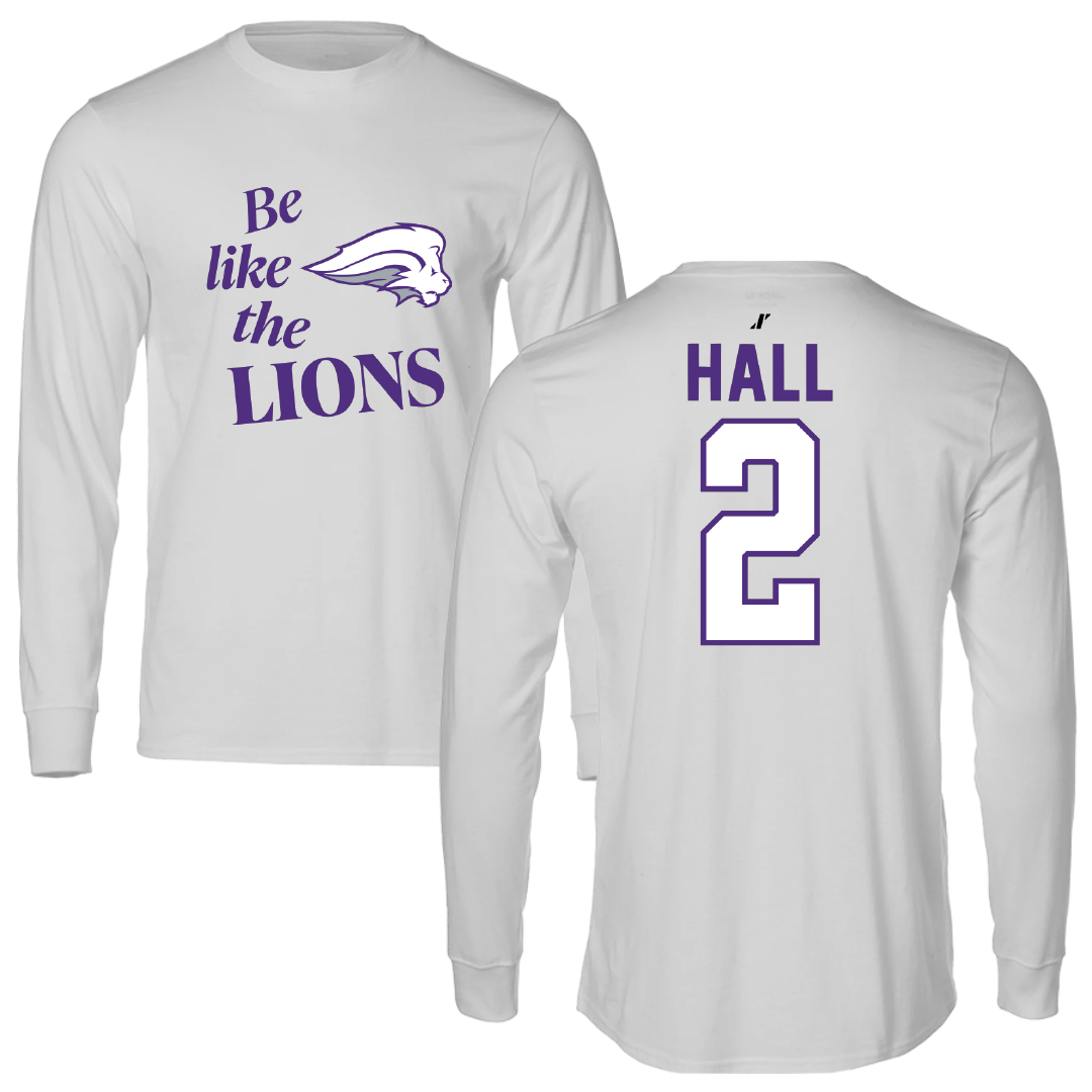 Nelson University Basketball Light Gray Be Like Us Performance Long Sleeve - #2 CJ Hall