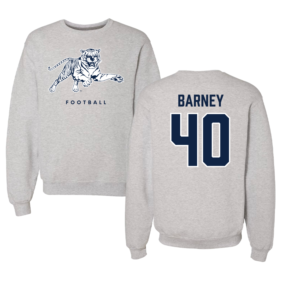 Jackson State University Football Gray Crewneck - #40 Braxton Barney