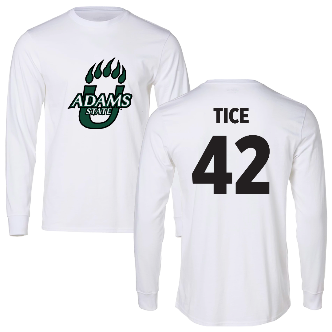 Adams State University Soccer White Performance Long Sleeve - #42 Sophia Tice