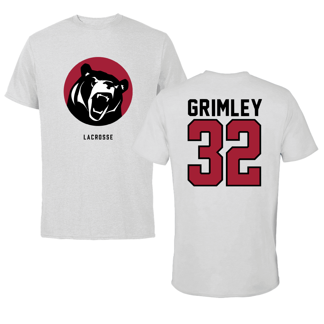 Lenoir-Rhyne University Lacrosse Light Gray Performance Tee - #32 Tess Grimley