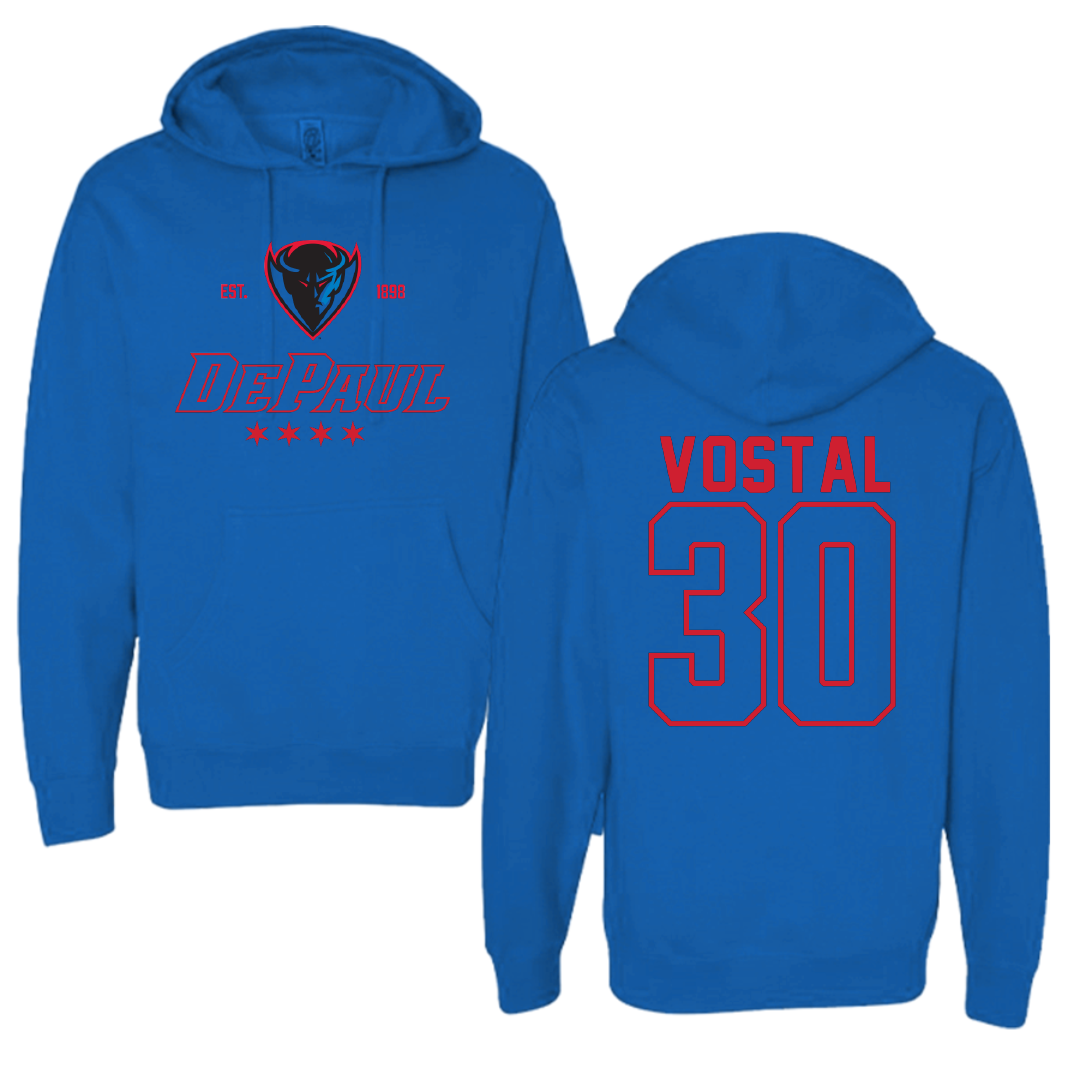 DePaul University Soccer Blue General Hoodie - #30 Hayden Vostal