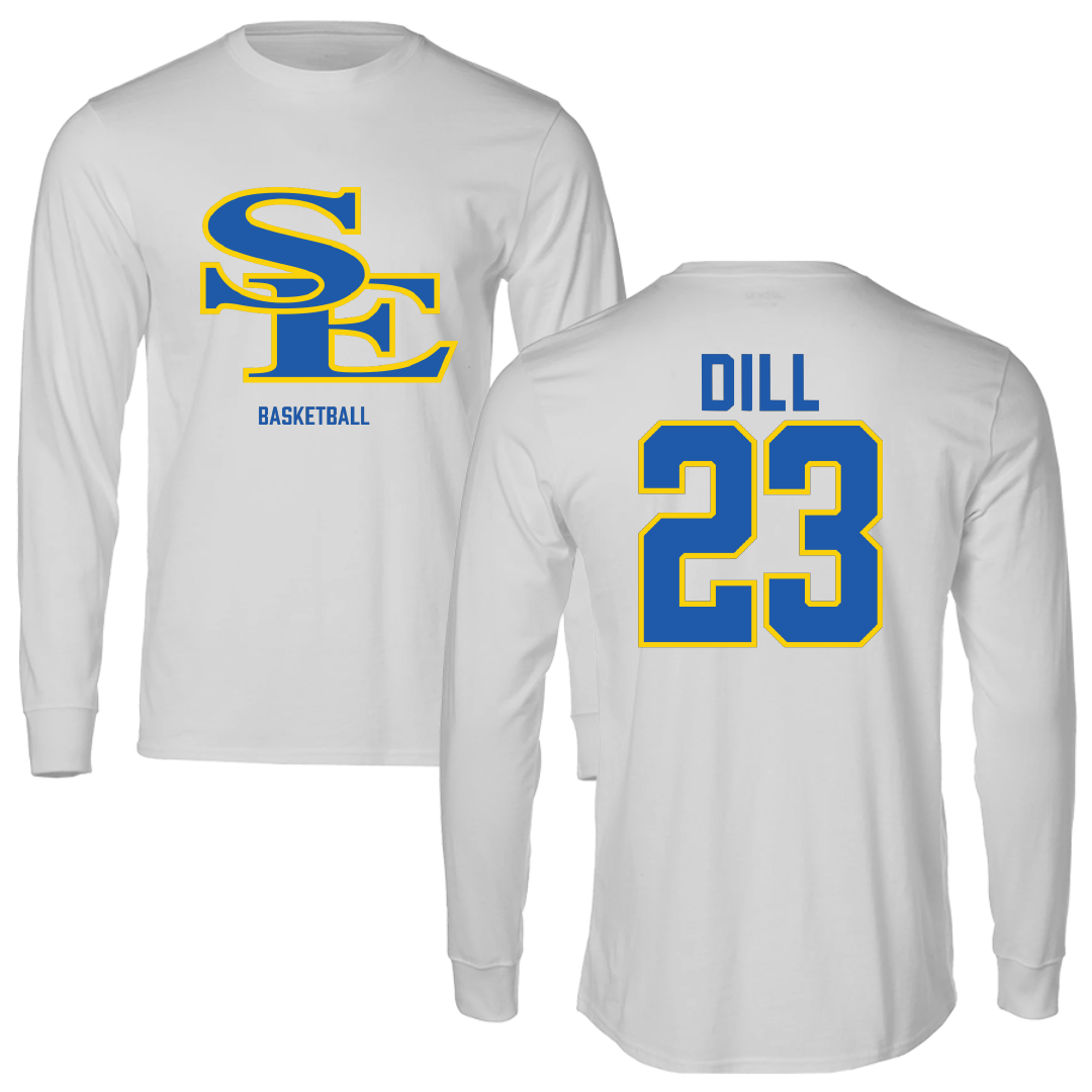 Southeastern Oklahoma State University Basketball Light Gray Long Sleeve - #23 DJ Dill