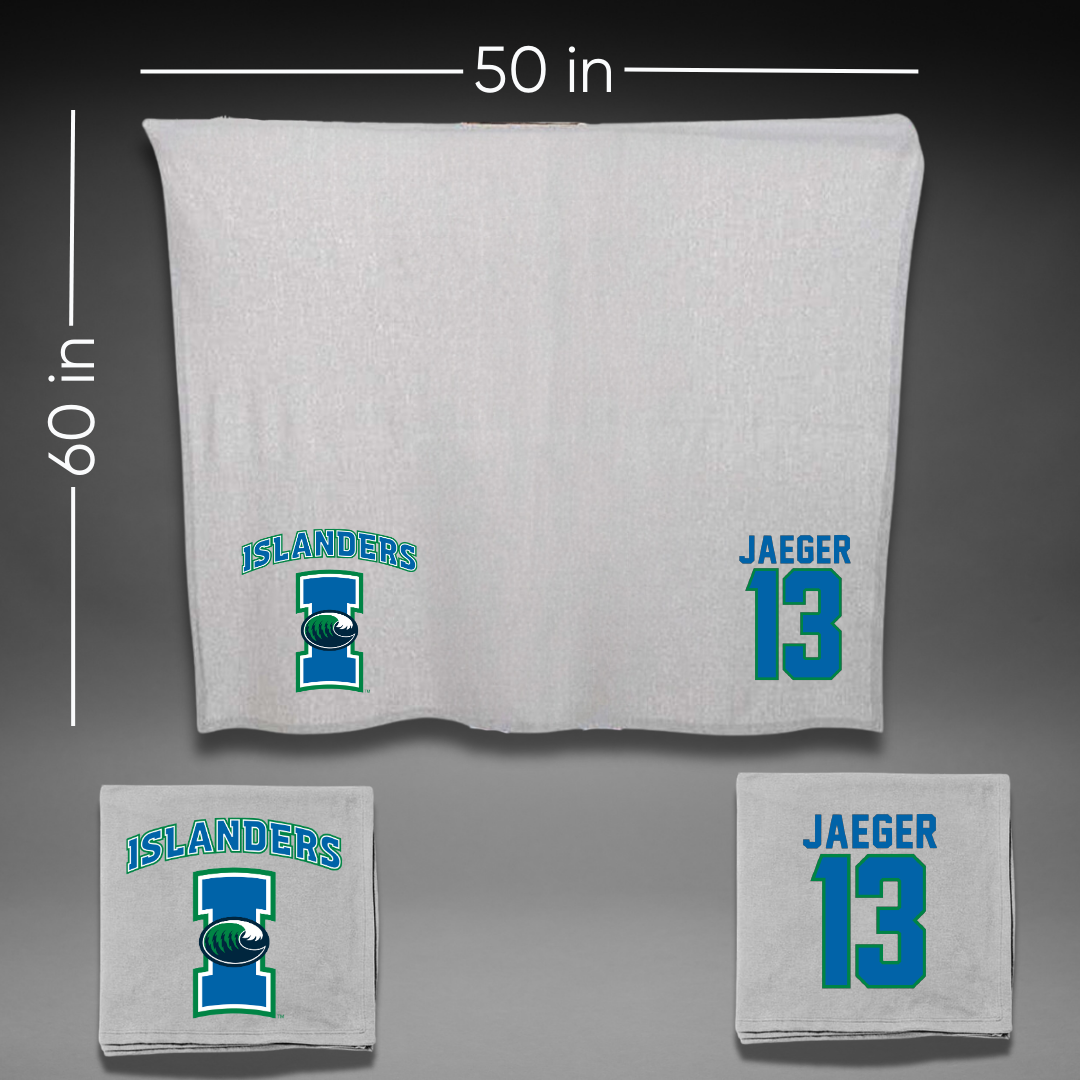 Texas A&M University-Corpus Christi Volleyball Gray Blanket - #13 Brooklyn Jaeger
