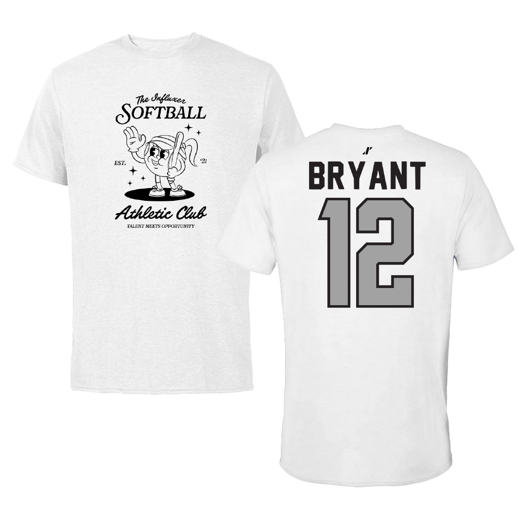 Softball White Influxer Athletic Club Tee - #12 Danika Bryant