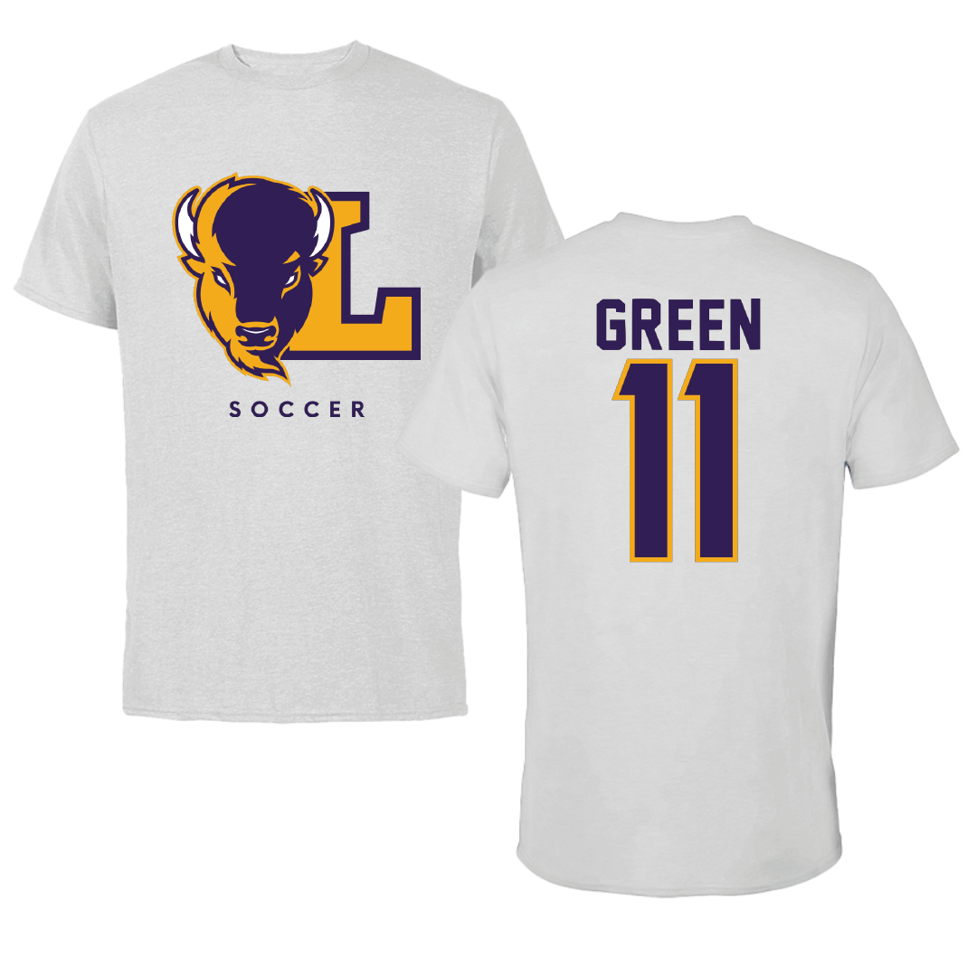 Lipscomb University Soccer Light Gray Tee - #11 Josiah Green