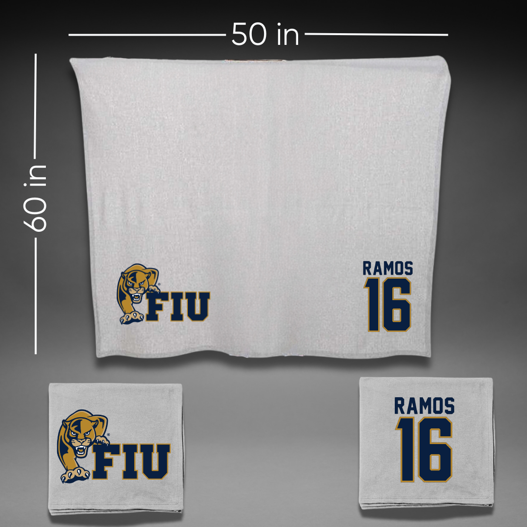 Florida International University Soccer Gray Blanket - #16 Sophia Ramos