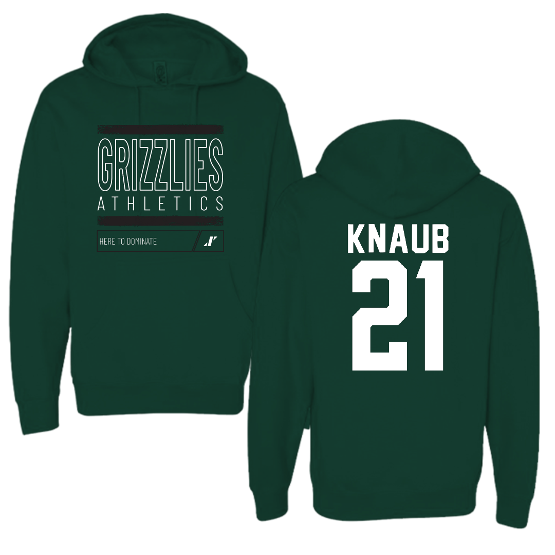 Adams State University Basketball Forest Green Dominate Hoodie - #21 Michael Knaub