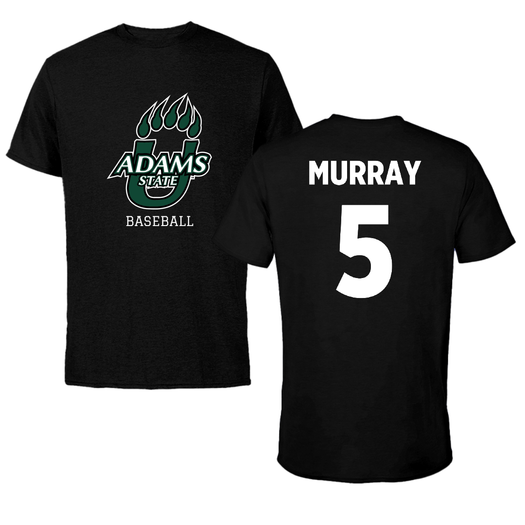 Adams State University Baseball Black State Performance Tee - #5 Connor Murray