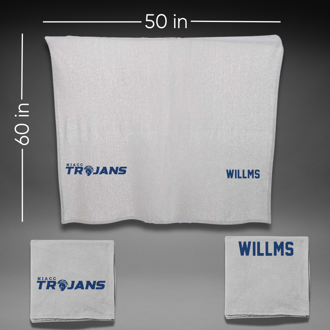 North Iowa Area Community College Golf Gray Blanket - Ashtin Willms