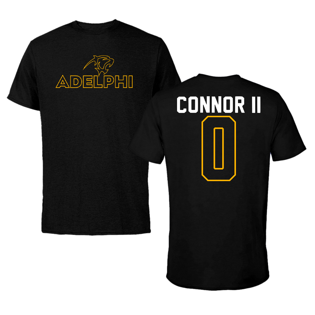 Adelphi University Basketball Black Performance Tee - #0 Al-Fatir Connor II