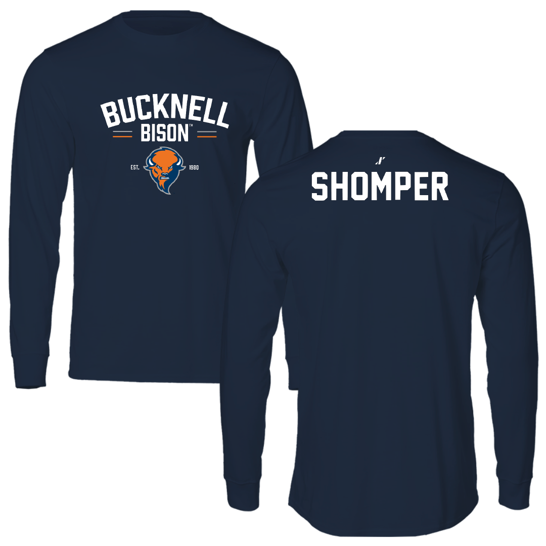 Bucknell University TF and XC Navy General Performance Long Sleeve - Wade Shomper
