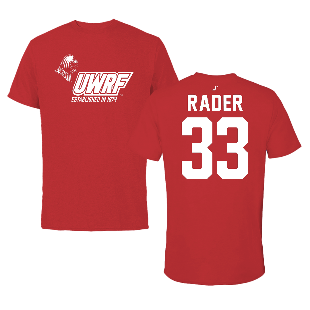 University of Wisconsin-River Falls Ice Hockey Red General Tee - #33 Anna Rader