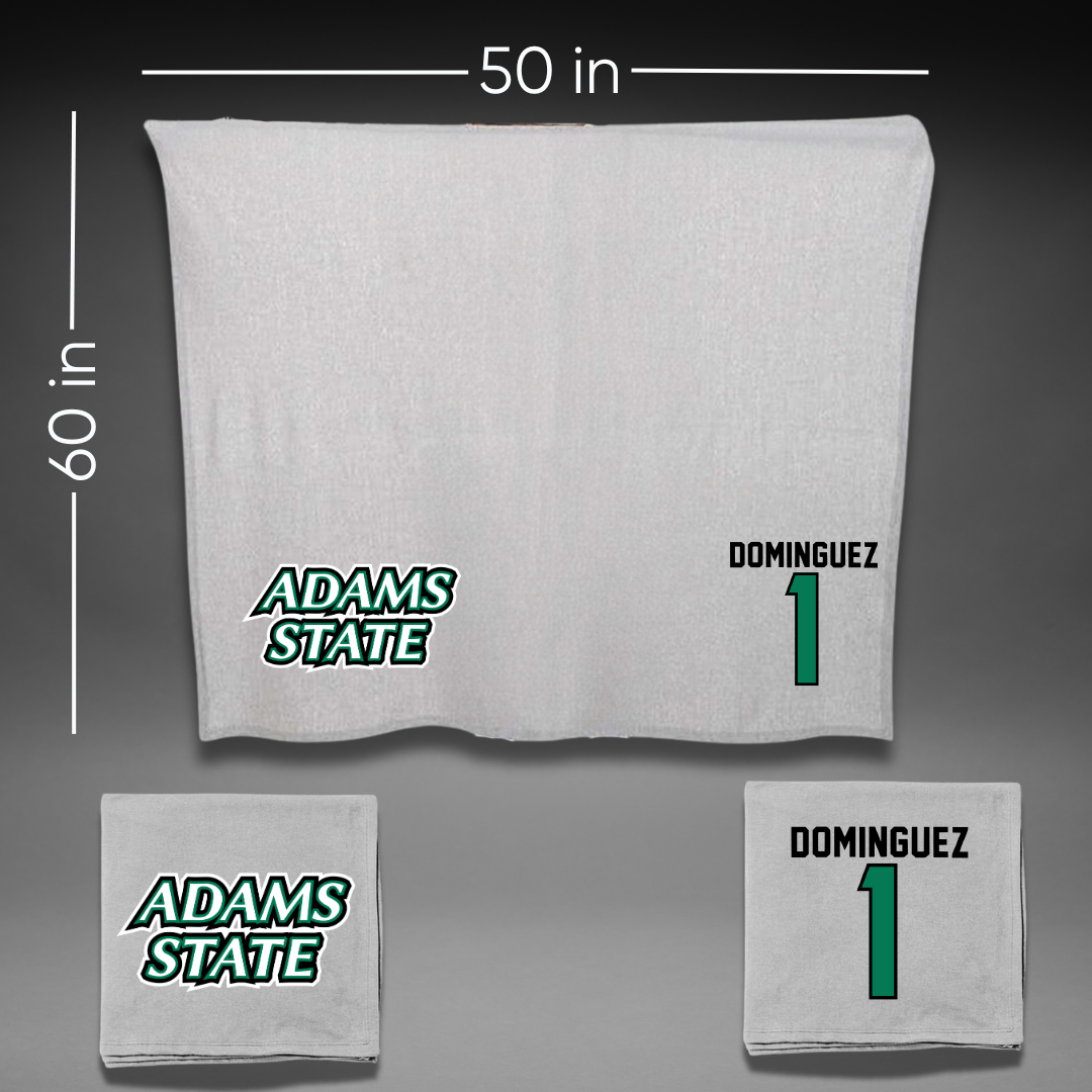 Adams State University Basketball Gray Blanket - #1 Harmanie Dominguez