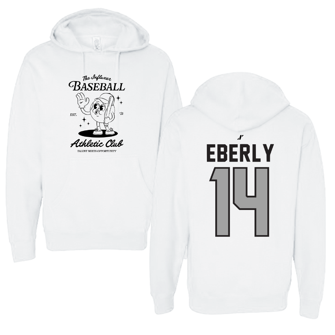 Baseball White Influxer Athletic Club Hoodie - #14 Keller Eberly