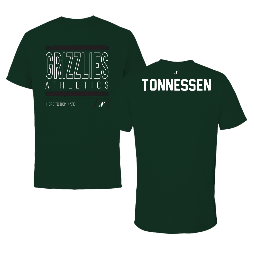 Adams State University Wrestling Forest Green Dominate Performance Tee - Benjamin Tonnessen