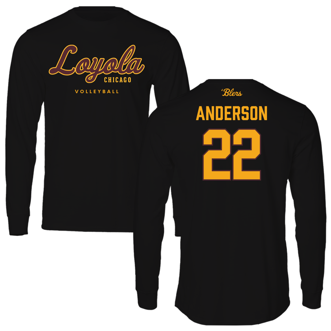 Loyola University-Chicago Volleyball Black Long Sleeve - #22 Lukas Anderson