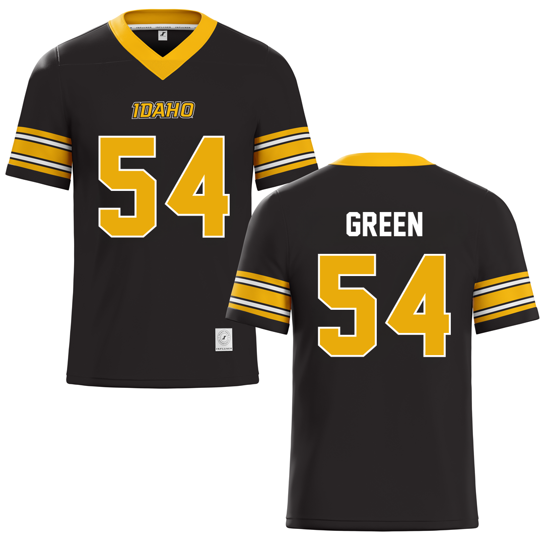 University of Idaho Black Football Jersey - #54 Alex Green