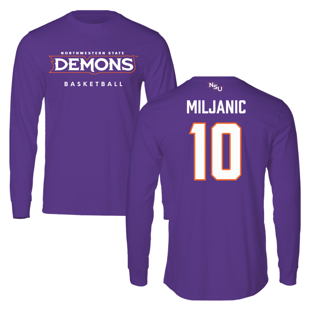 Northwestern State University Basketball Purple Demons Long Sleeve - #10 Ivona Miljanic