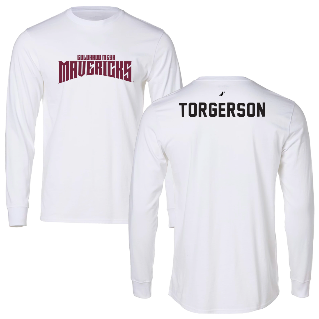 Colorado Mesa University Wrestling White Classic Long Sleeve - Dayson Torgerson