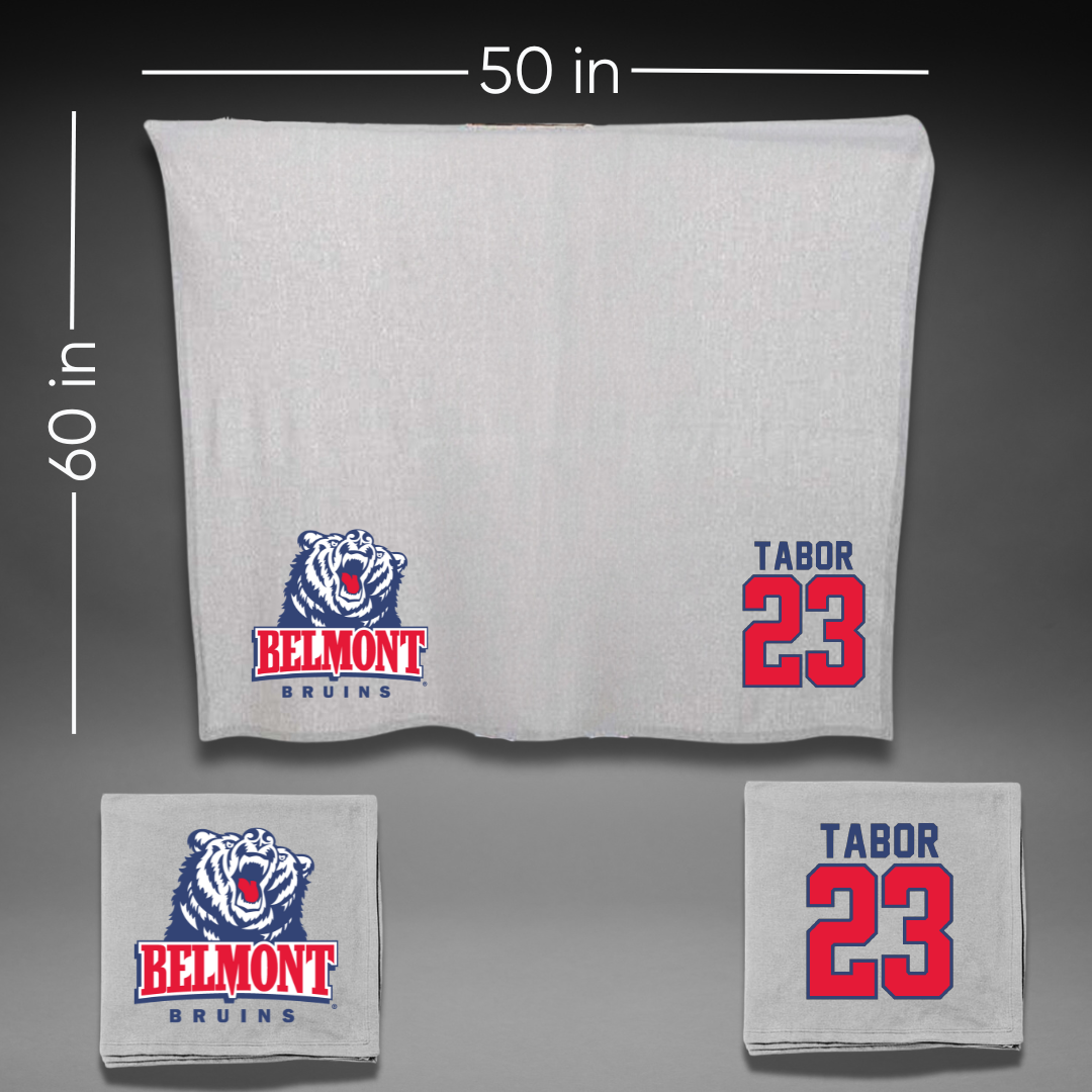 Belmont University Soccer Gray Blanket - #23 Lillian Tabor