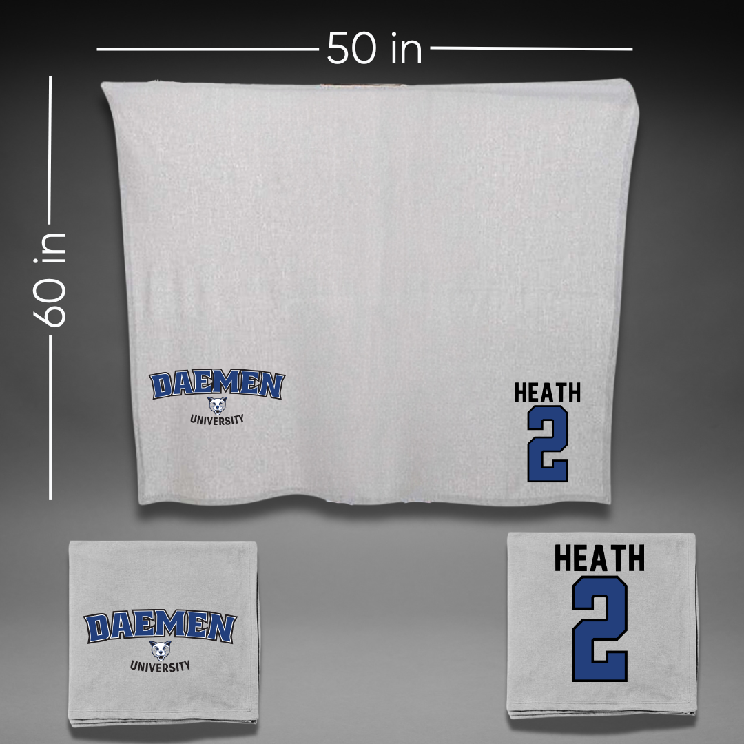 Daemen University Basketball Gray Blanket - #2 Ryan Heath