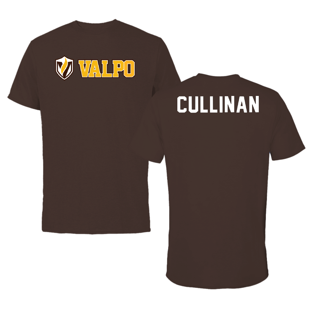 Valparaiso University Swimming & Diving Brown Tee - Owen Cullinan