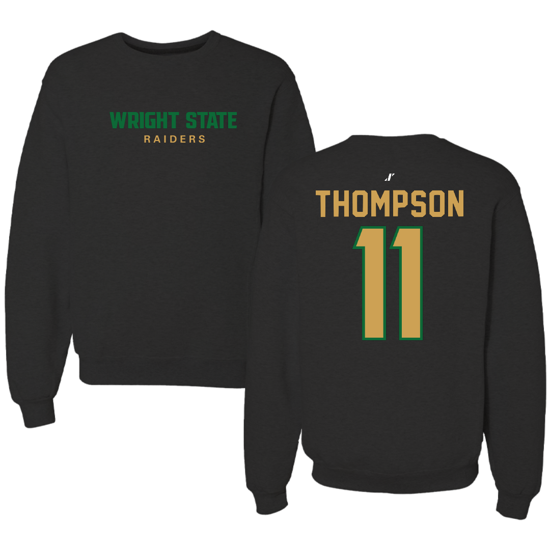 Wright State University Baseball Black Crewneck - #11 JJ Thompson