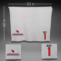Saginaw Valley State University Soccer Gray Blanket - #1 Nick Kay