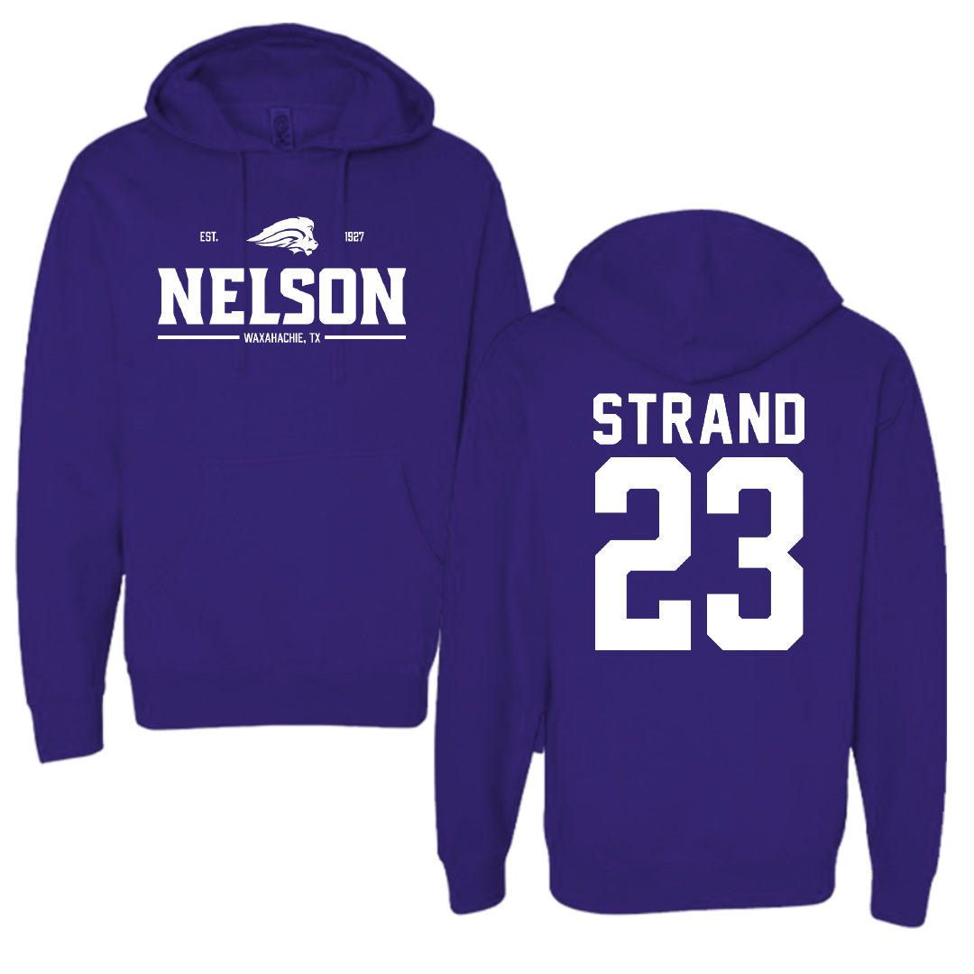 Nelson University Basketball Purple General Hoodie - #23 Micah Strand