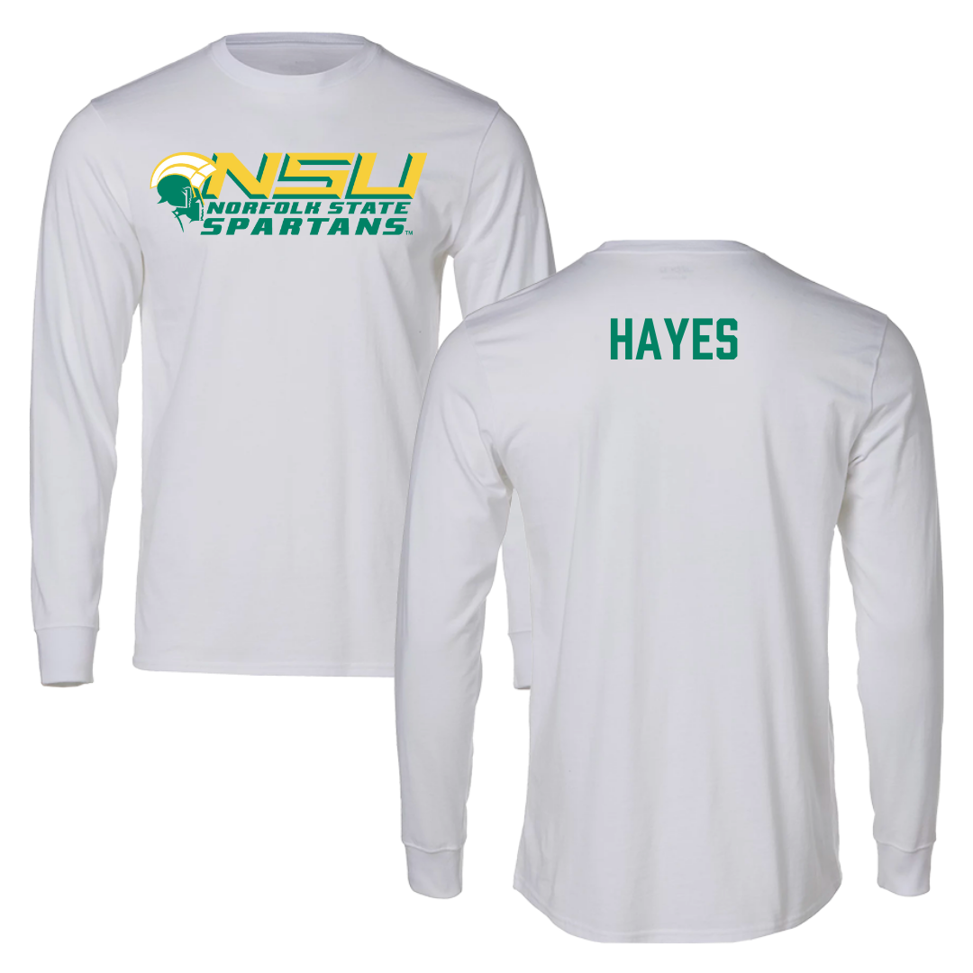 Norfolk State University TF and XC White Long Sleeve - Savien Hayes