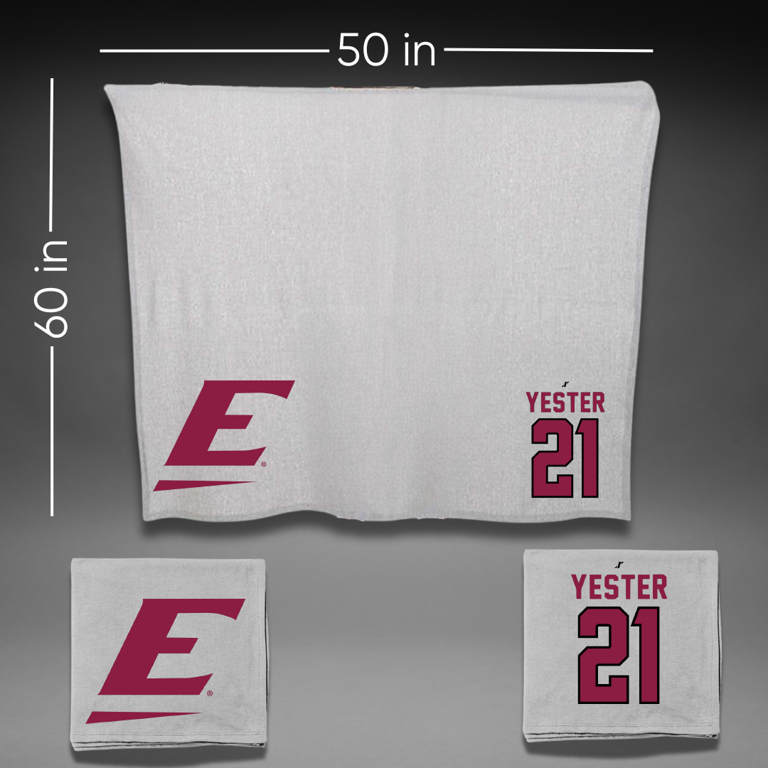 Eastern Kentucky University Beach Volleyball Gray Blanket - #21 Stella Yester