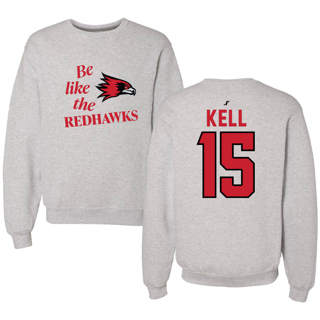 Southeast Missouri State University Softball Light Gray Be Like Us Crewneck - #15 Delaney Kell