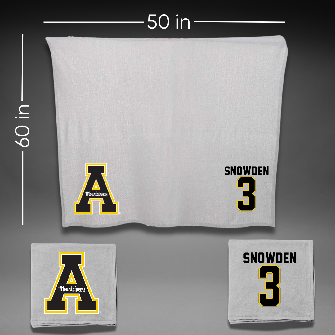 Appalachian State University Soccer Gray Blanket - #3 Sydney Snowden