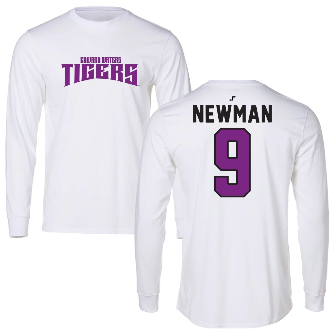 Edward Waters University Softball White Classic Performance Long Sleeve - #9 Kaylah Newman