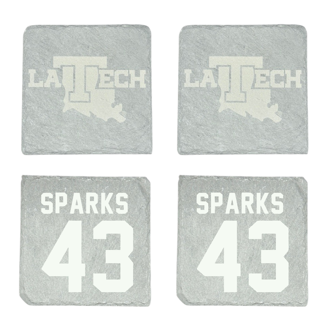 Louisiana Tech University Baseball Stone Coaster (4 Pack)  - #43 Alec Sparks