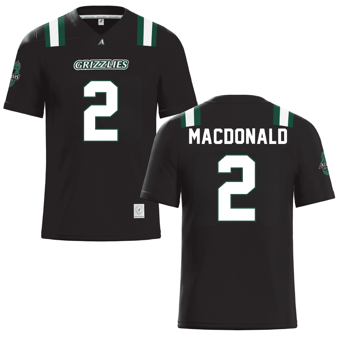 Adams State University Black Football Jersey - #2 Quincy MacDonald