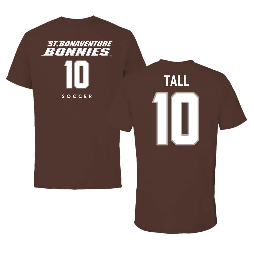 St. Bonaventure University Soccer Brown Tee - #10 Mo Tall