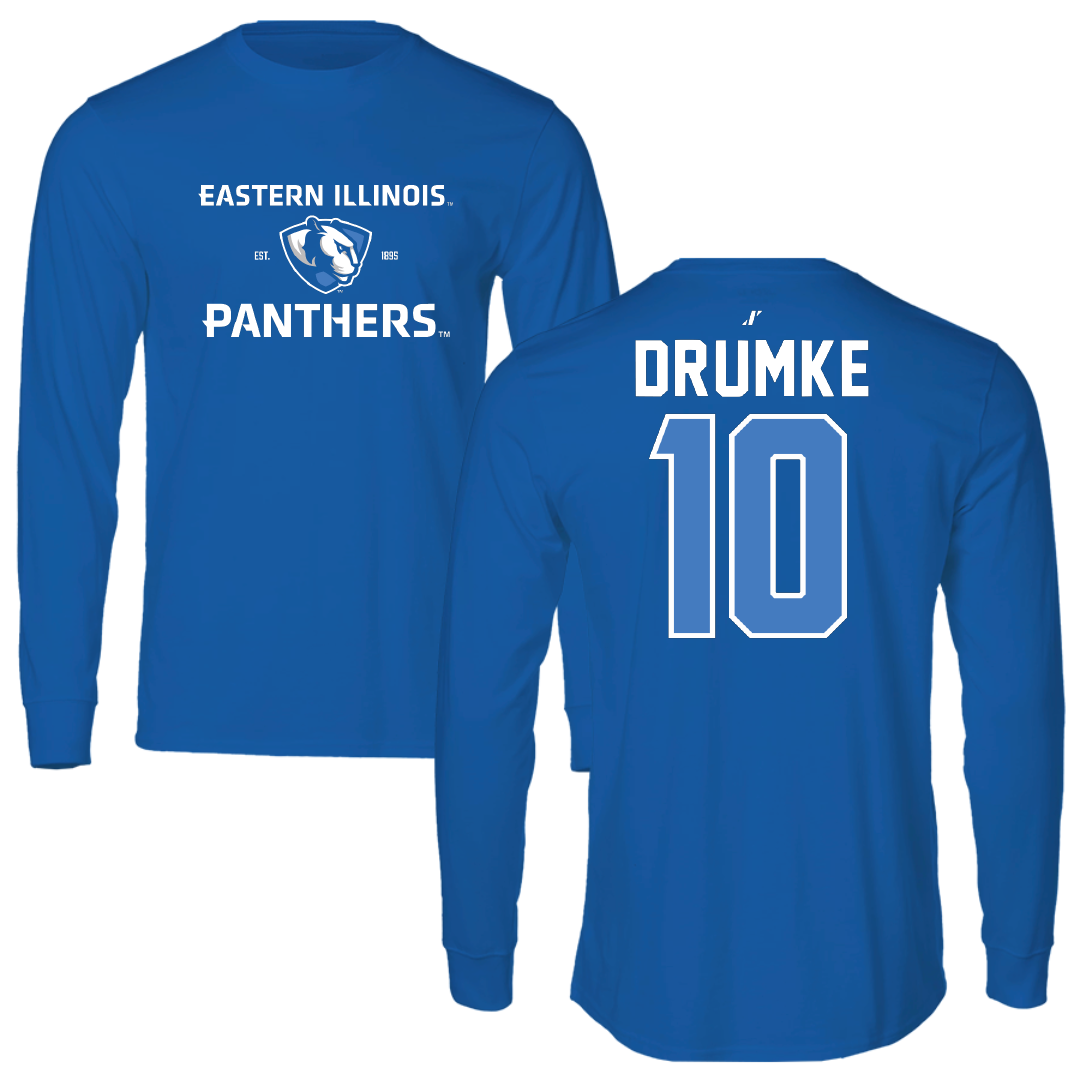 Eastern Illinois University Baseball Blue General Long Sleeve - #10 Dylan Drumke