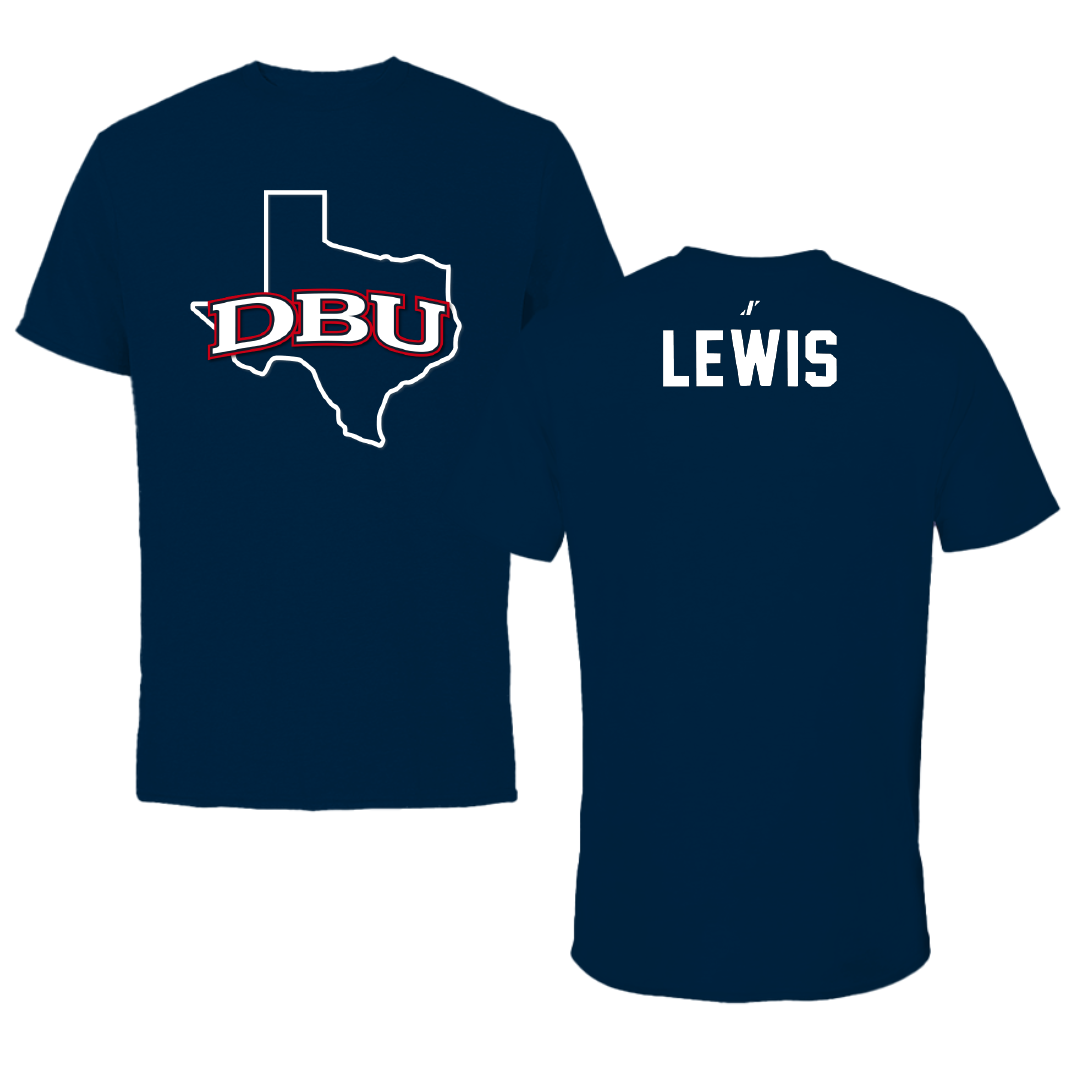 Dallas Baptist University Cheer Navy State Performance Tee - Laney Lewis