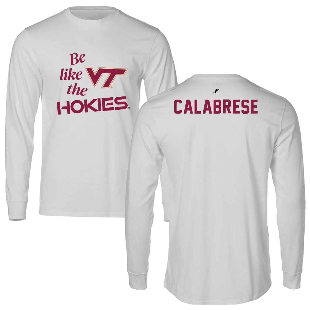 Virginia Tech Cheer Light Gray Be Like Us Performance Long Sleeve - Julia Calabrese