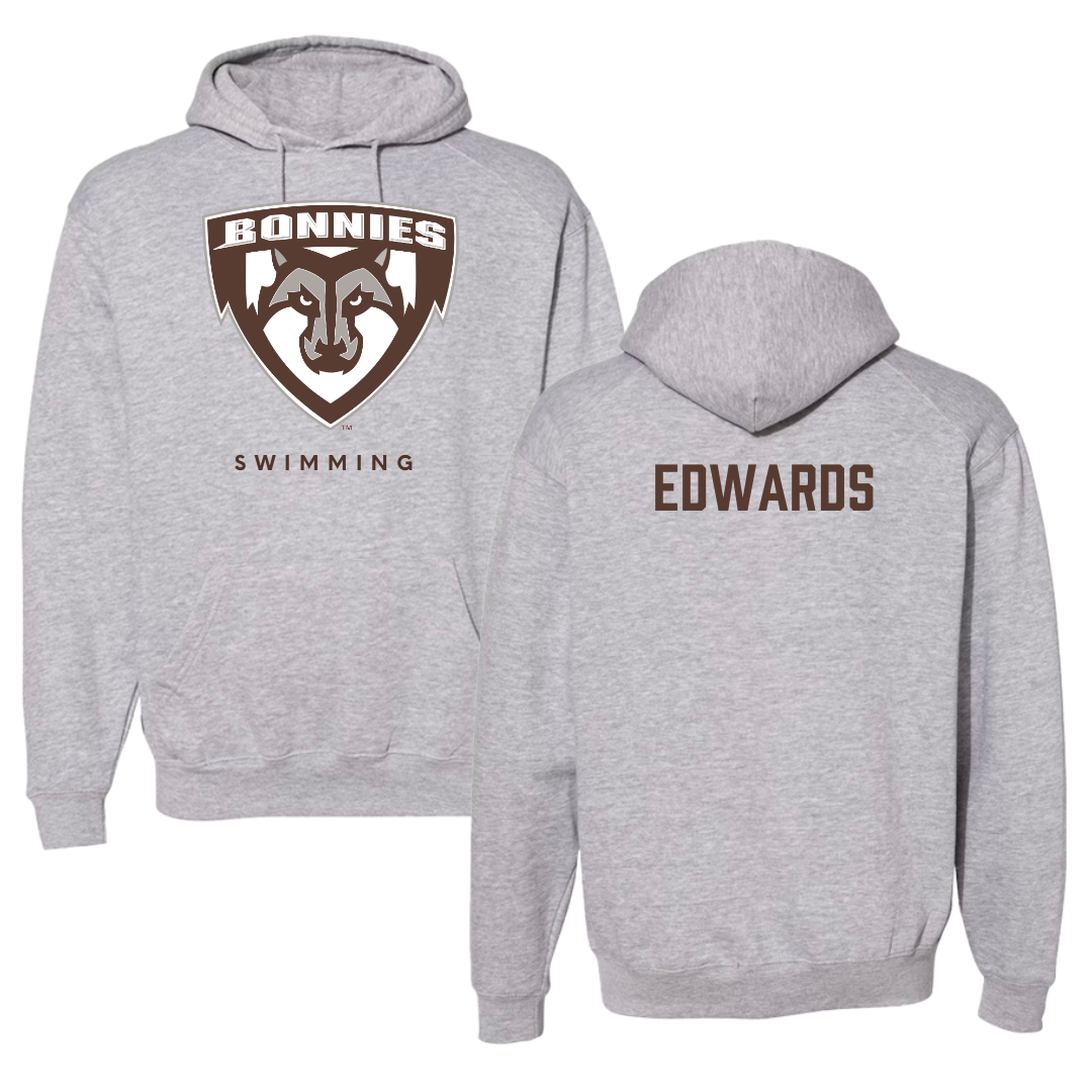 St. Bonaventure University Swimming & Diving Gray Hoodie - Jonathan Edwards