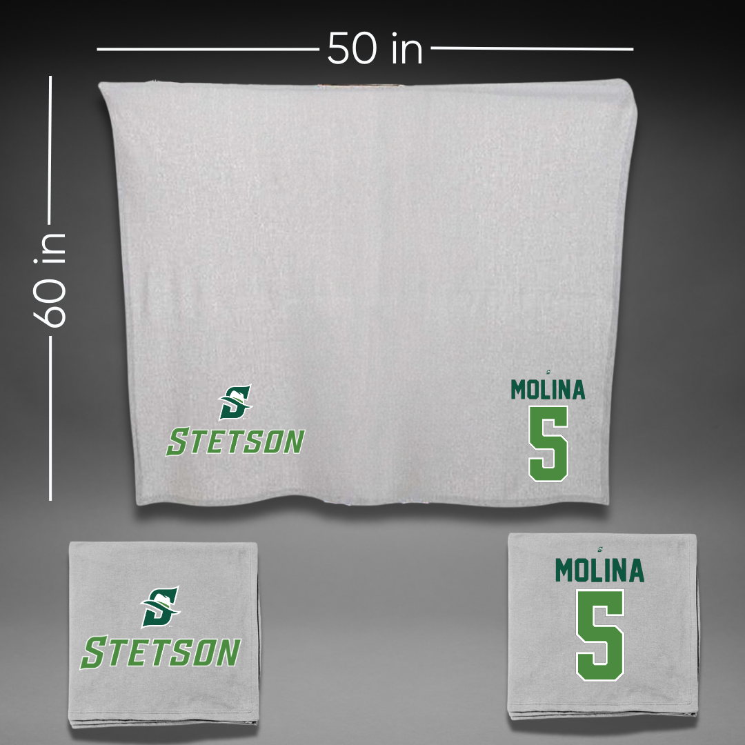 Stetson University Volleyball Gray Blanket - #5 Nyah Molina