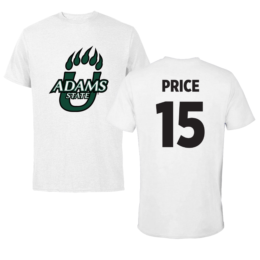 Adams State University Basketball White Tee - #15 Jada Price