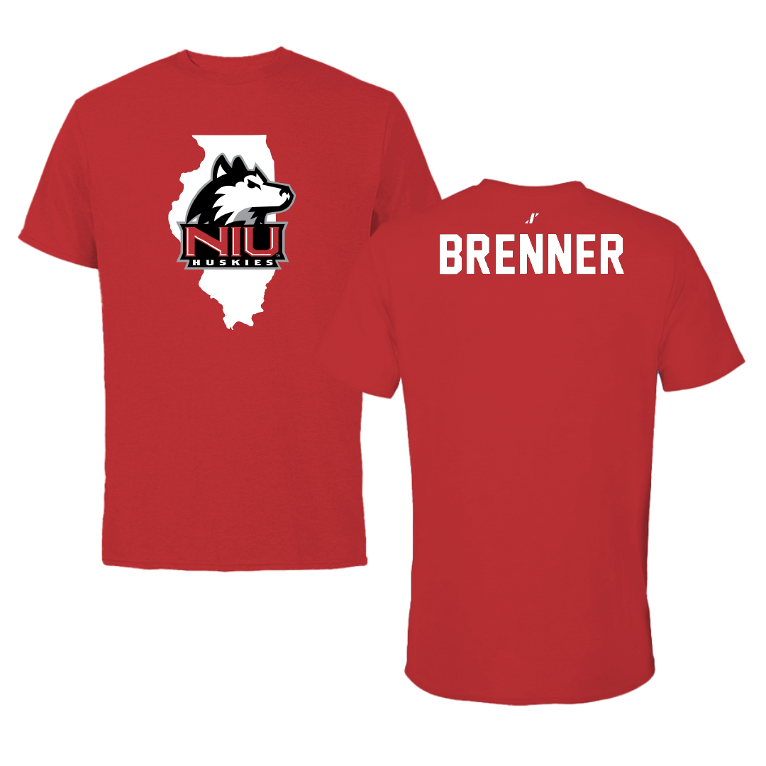 Northern Illinois University Gymnastics Red State Performance Tee - Audrey Brenner