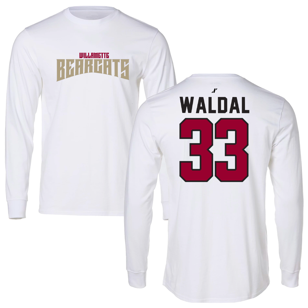 Willamette University Basketball White Classic Performance Long Sleeve - #33 Elyse Waldal
