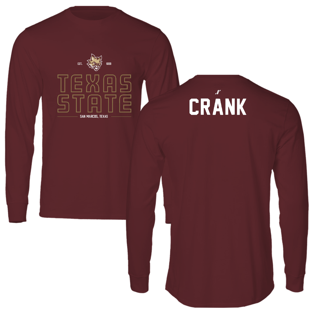Texas State University TF and XC Maroon General Long Sleeve - Kaylee Crank