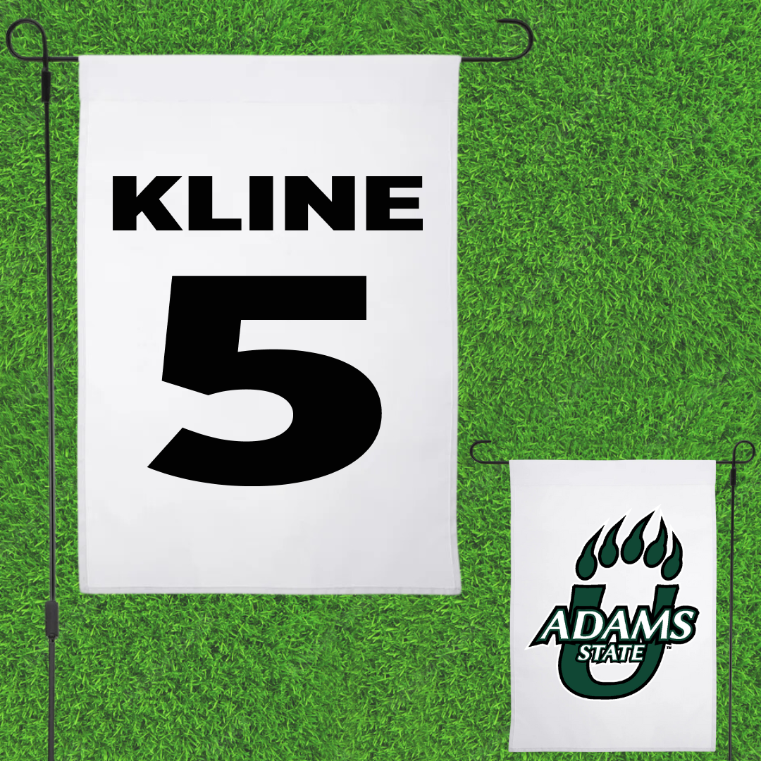 Adams State University Lacrosse White Garden Flag - #5 Samuel Kline